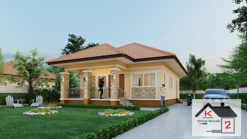 Picture of Simple Bungalow House Design with Terrace