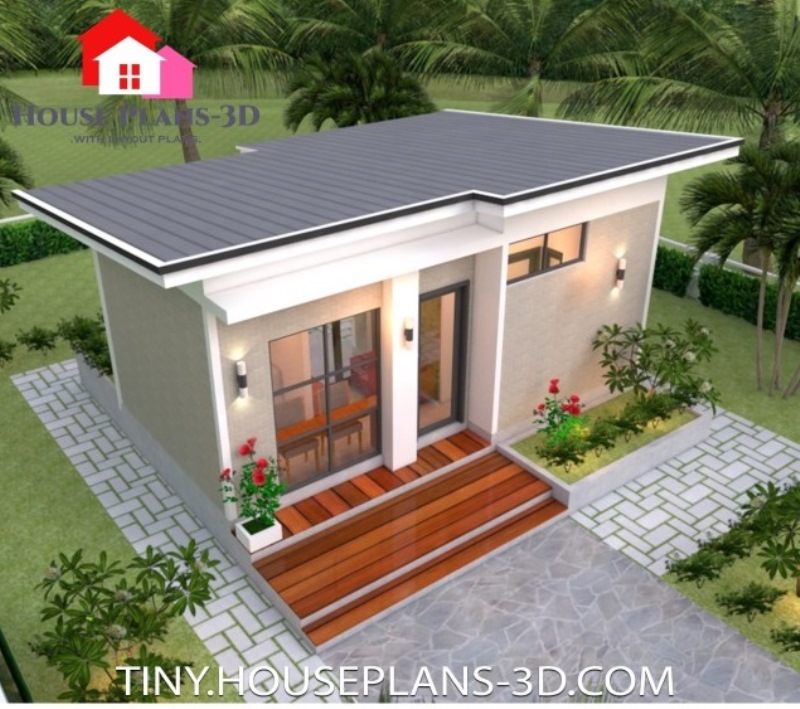 Picture of Simple One Bedroom House Plan in 35 m² Lot