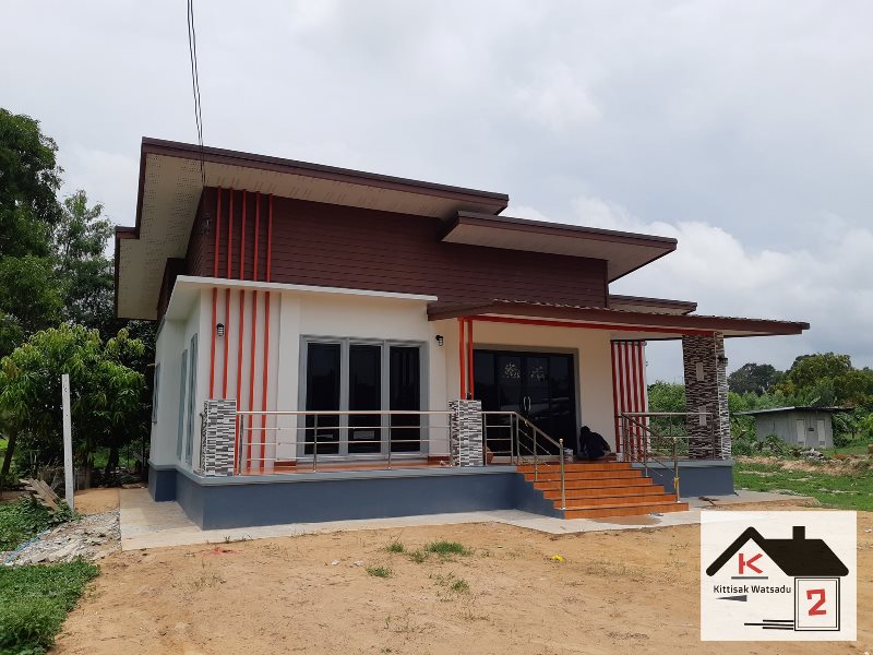 Picture of Dynamic Facade of a Modern Bungalow House 